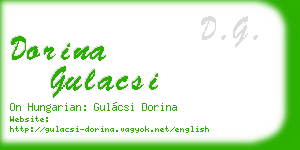 dorina gulacsi business card